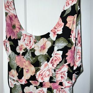 F21 rose floral maxi dress
